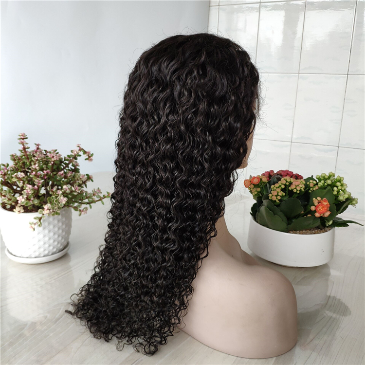 Usexy Lace Front Wigs Natural Water Wave Raw Cuticle Aligned Indian Human Hair Wig With Baby Hair