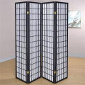 Non-Woven Fabric 3 Panels Folding Wooden Divider Screen