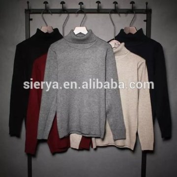 100%merino men's turtle neck sweater knitwear