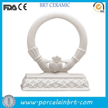 Decorate blank white unpaint ceramic Custom Wedding Cake Topper