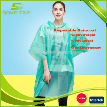 Ningbo raincoat manufacturer 100% waterproof transparent poncho liner
