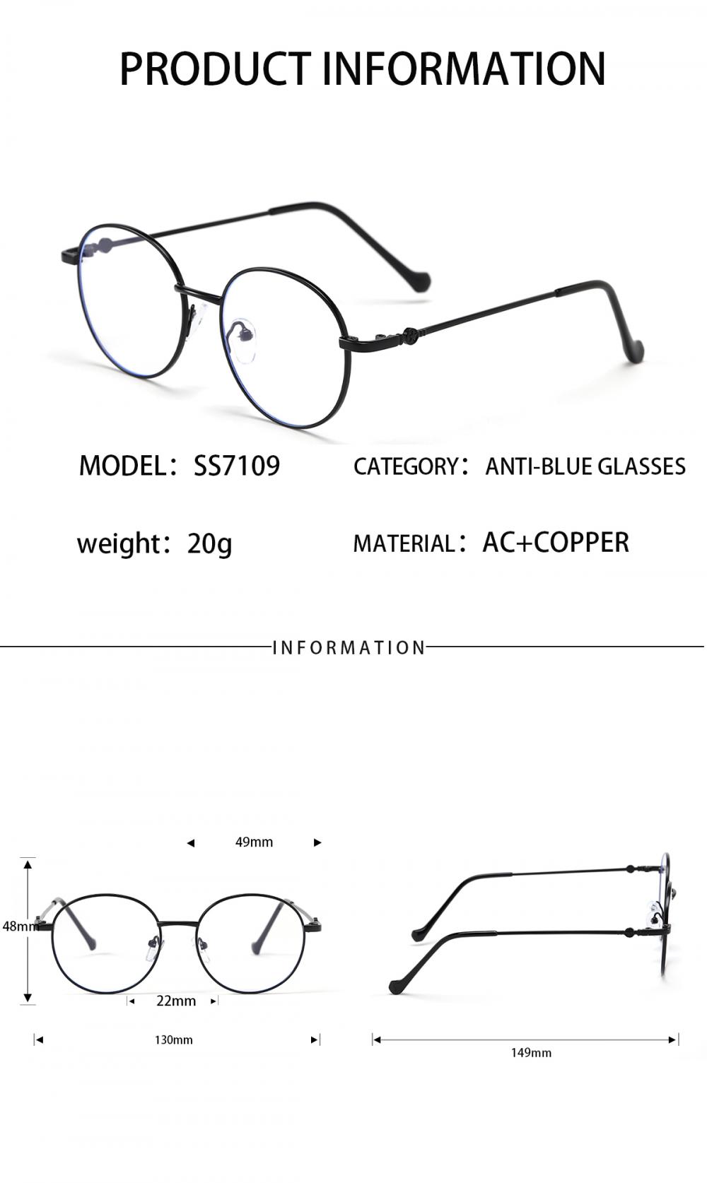 Gafas de juego de marco óptico de metal de diseñador Luz azul anti Designer Metal Optical Frame Gaming Glasses Anti Blue Light