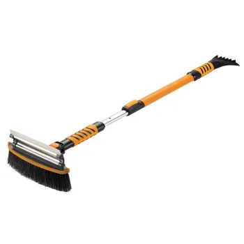 Snow Brush with Extendable Handle: An Essential Winter Tool for Ice Scratching, Squeegeeing, and Foam Gripping