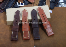 24mm Genuine Calf Leather Smooth Finish Vintage Watch Band Strap For Panerai Luminor 44mm Men Belt