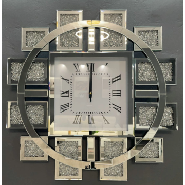 Horloge murale miroir avec design minimaliste