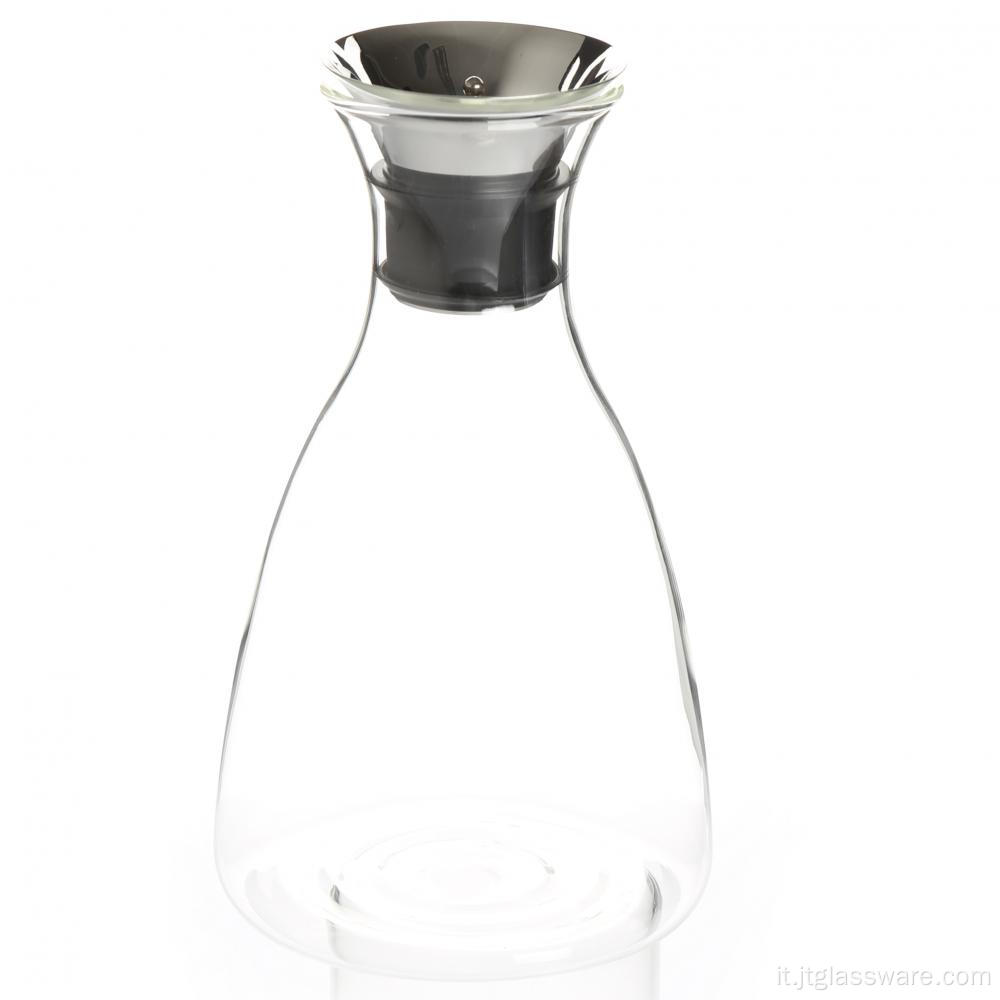 brocca di vetro brocca d&#39;acqua in vetro per tè al limone o ai fiori
