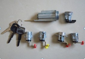 lock cylinder set for one car