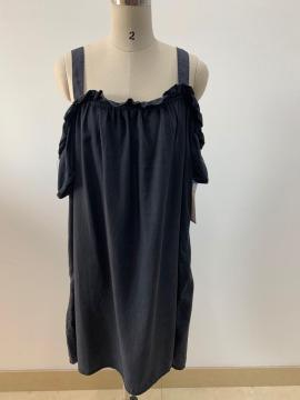 Black Off-The-Shoulder Dress For Lady