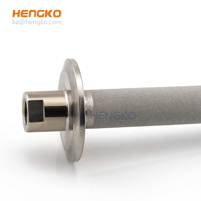 HENGKO High Quality Stainless Steel Powder 1.5  inch 2 um Tri clamp fitting air Stone Aeration Diffusion Stone