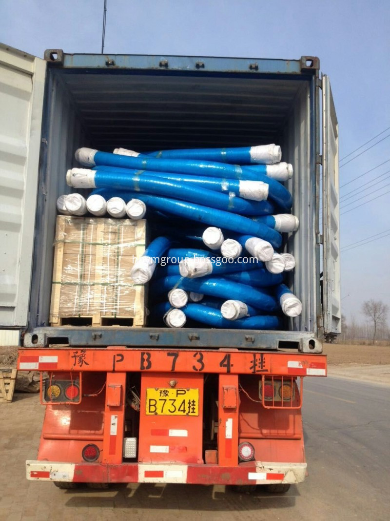 rubber hose in container