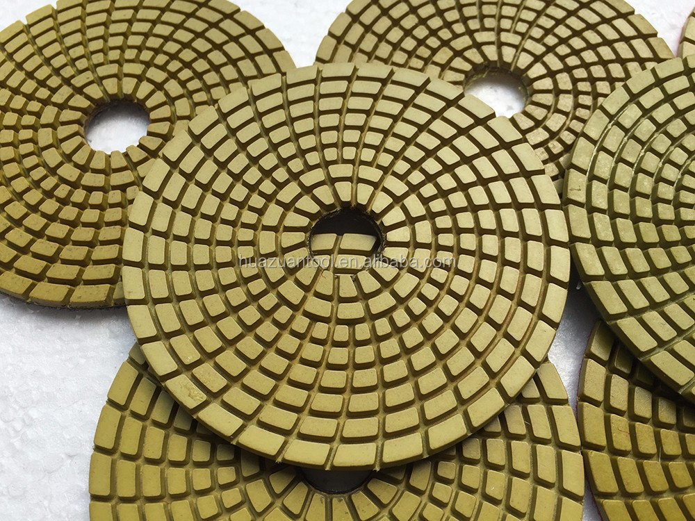 Huazuan wet 3 steps diamond polishing pads for stone