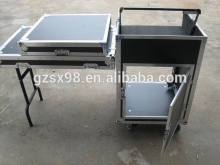 12U amp rack flight case with stand table