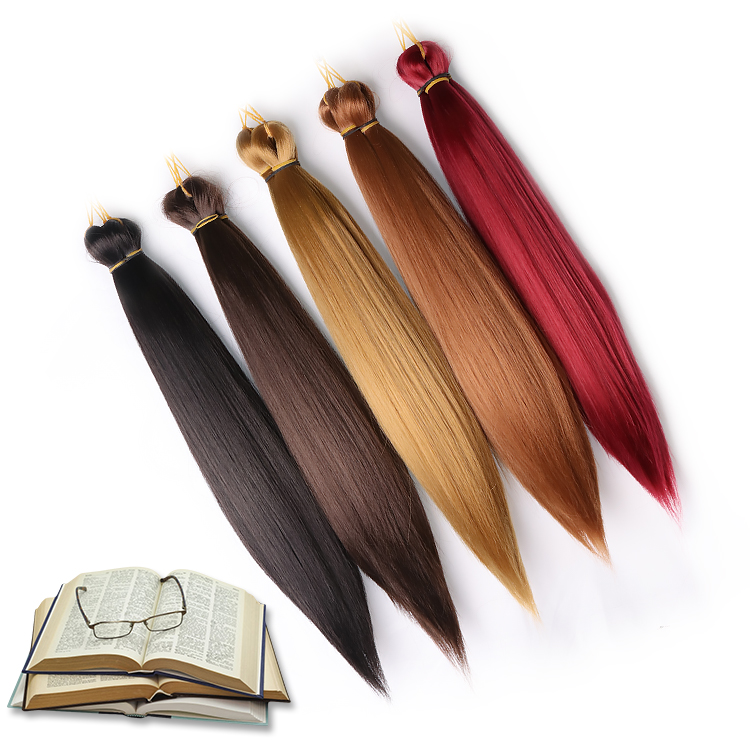 Wholesale Long Synthetic Silky Straight Braiding Hair Bulk Crochet Silky Pony Bone Straight Attachment Synthetic Hair Extensions