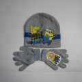 Coche gris Gorro Guantes