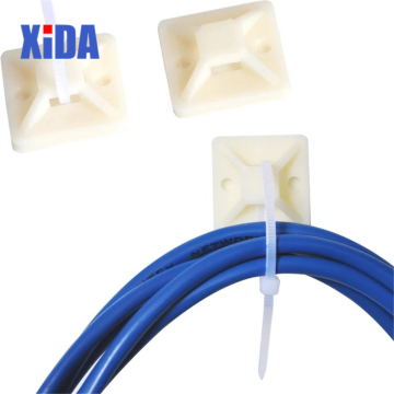 100Pcs Plastic Nylon Self Adhesive Cable Tie Mount Base Holder White 20 25 30 40mm Since the glue type positioning Free Shipping