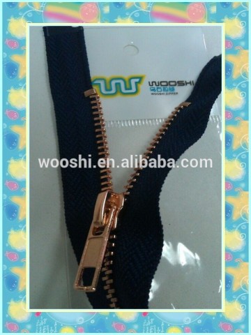Gold metal zipper supplier,Rose gold zipper,Brass zipper manufacturer