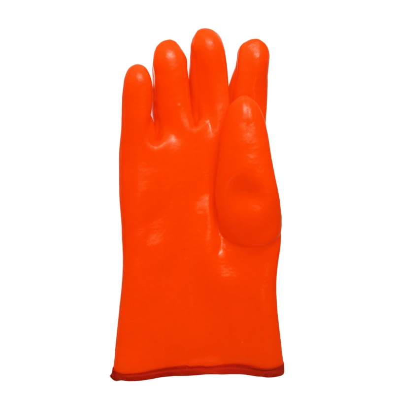 Fluorescent PVC gloves 35cm