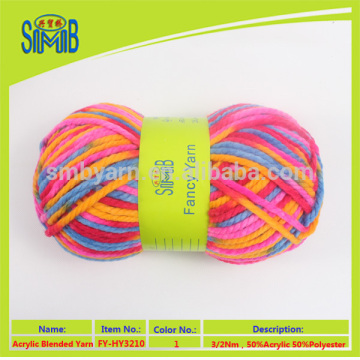 shanghai SMB oeko tex standard knitting yarn mill hot sales 50-50 acrylic-polyester mixture yarn for handknit