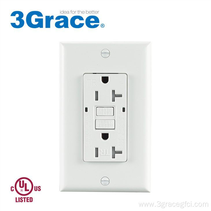 20Amp TR GFCI Self-test outlet Socket