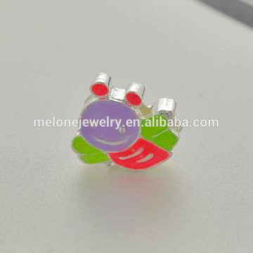 mixcolor enamel honeybee 8mm slide charms animal shaped beads