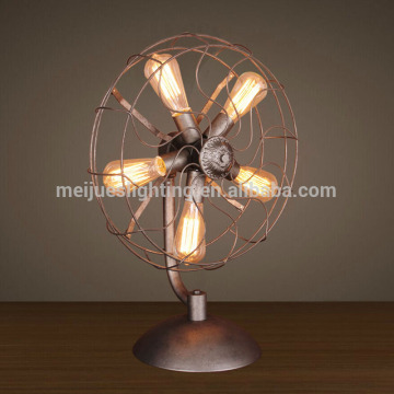 2015 Hot unique vintage fans table lamp