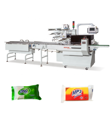 Hotel round soap bar horizontal packaging machine automatic