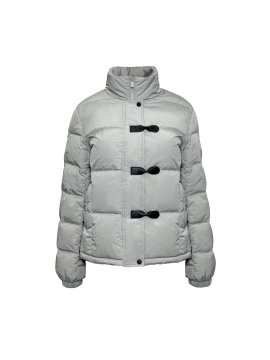 Grey green decorative button down jacket