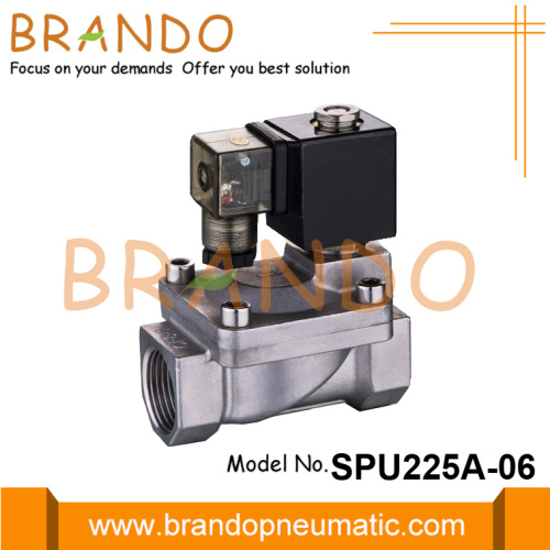 220VAC Paslanmaz Çelik Solenoid Valf SPU225A-06 SPU225A-08