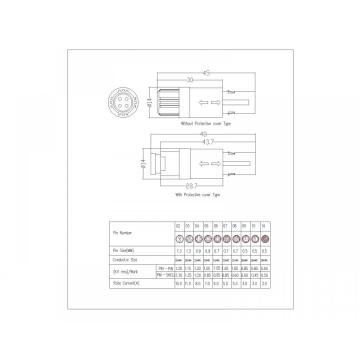 M14 Tipo de soldadura de conector masculino de auto-lock