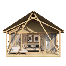 Hotel Resort Wooden Safari Tents With Bathroom