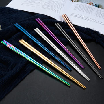 Colored Wedding Stainless Titanium Reusable Chopsticks