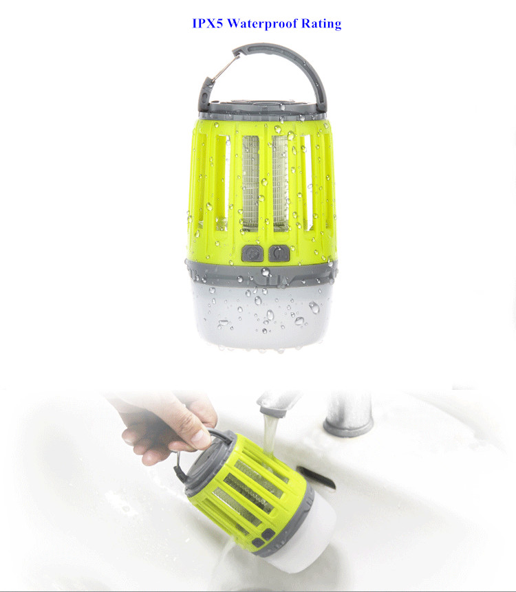 Penggunaan Harian Rumah dan Tongkol Luar Ruang+4*UV Waterproof Bug Zapper USB USB Rechargeable Mosquito Killer Lamp