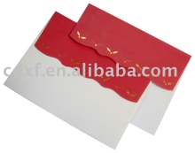 envelope with gold stamping