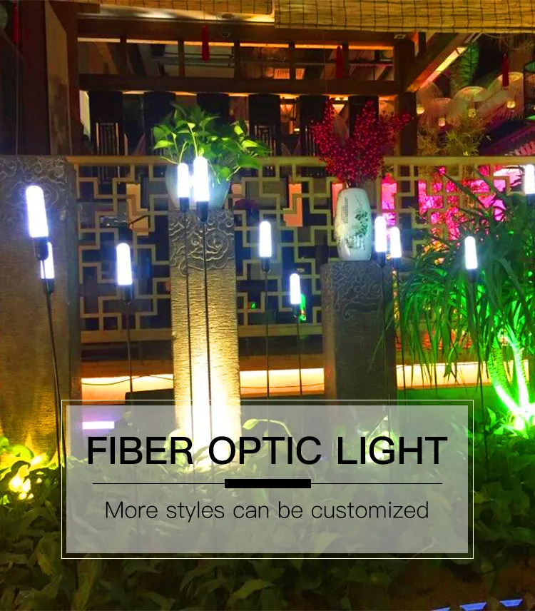 Fiber Optic Light Creative Design Holiday Decoration Landscape LED Powered Garden Lights