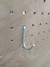 1" J pegboard hook