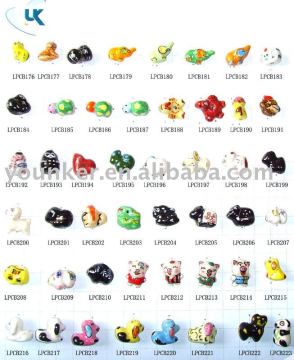 Different Shape and Colours Ceramic Flower Beads