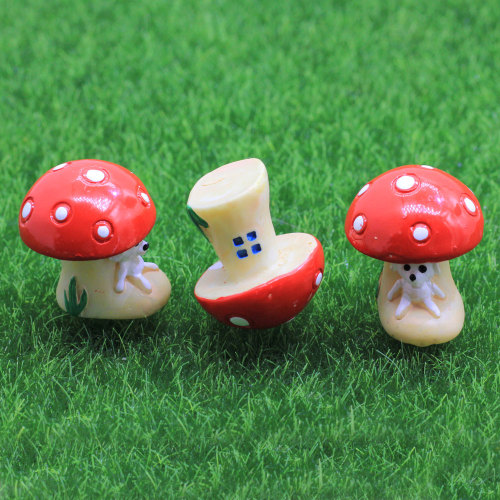 Hot Koop Mushroom House Shaped Resin Cabochon Flat Back Beads Charms Handgemaakte Ambachten Decoratie Kralen Spacer