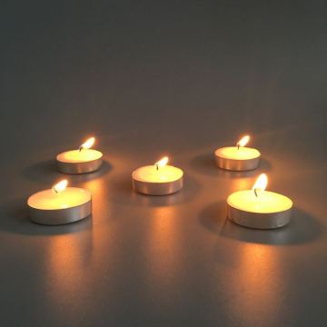 Long Burning Wax Tea Light Candles Polybag