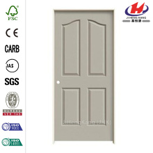 Textured 4-Panel Eyebrow Top Painted Molded Prehung Door
