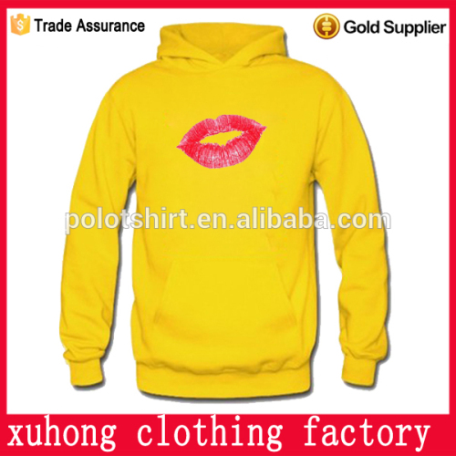 Fleece printed casual solid color pullover hoodies