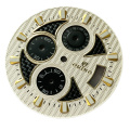 3 Subdials with linen pattern for Chronograph watch