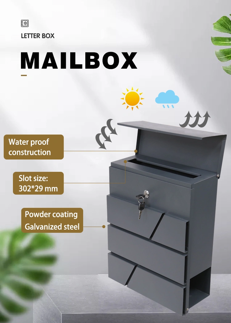 2021 Hot Selling Europe Manufacture Cheaper Letter Box Outdoor Wall Mount Stainless Steel Post Box/