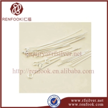 renfook 925 sterling silver jewelry findings beads silver sharp eye head pin for diy