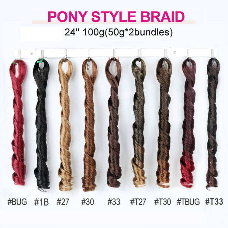 private label customized pony ghana 1b braiding hair wavy  crochet braids