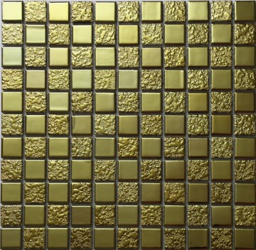 Gold plating mosaic tile
