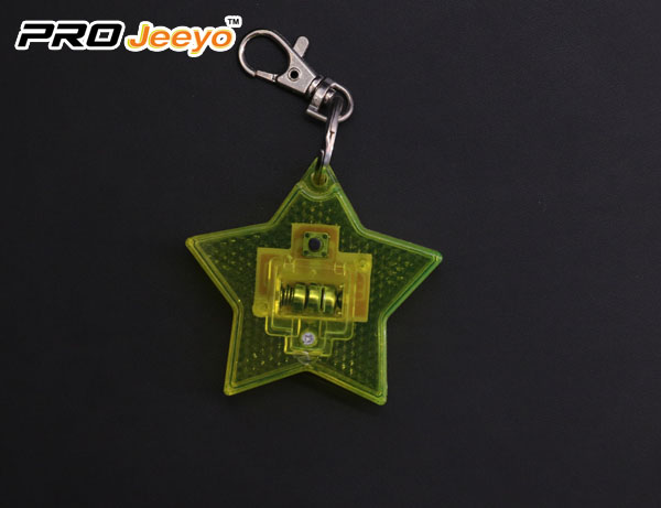 2 LED Light Reflective Star Hanger Key chain for Children Bag RB-503D 6