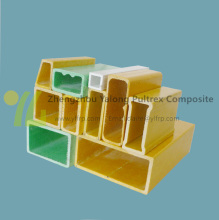 GRP Composite Pultruded Square Tube, Construction Rectangular Tube Profiles, FRP Custom Profiles