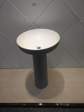 Classic Pure acrylic black/white/silver acrylic basin