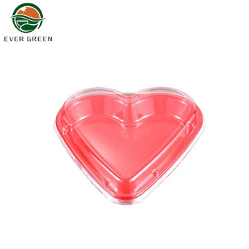 Disposable Red Heartshaped Plastic Take Out Food Container