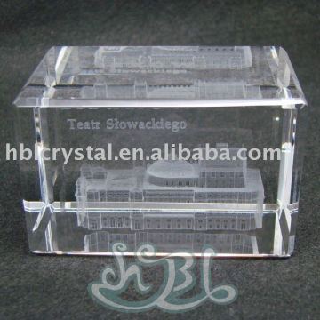 Model 3D laser crystal blank